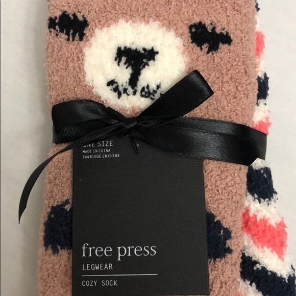 Two pairs FREE PRESS cozy Llama socks ONE Size - Picture 2 of 3